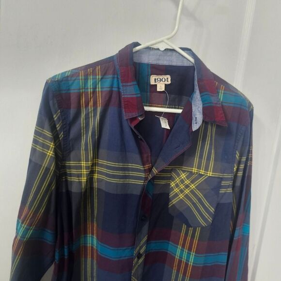 NWT 1901 Button Down Plaid Shirt Sz Large - Picture 3 of 5